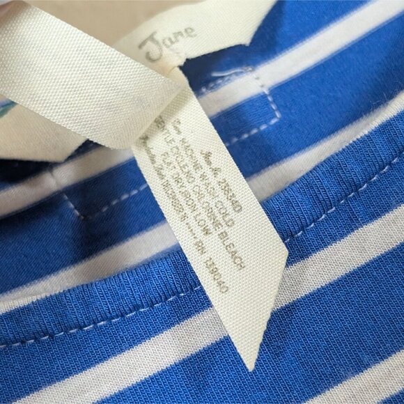 Matilda Jane Women's sz S The Road Ahead Blue White Striped Maxi Dress pockets - Picture 7 of 8